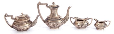 Lot 75 - Edwardian miniature silver bachelor's tea set...