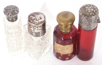 Lot 79 - Mixed Lot: cut glass scent bottle of...