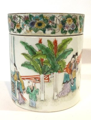 Lot 258 - A 19th Century Chinese porcelain jar and cover,...