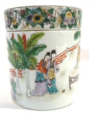 Lot 258 - A 19th Century Chinese porcelain jar and cover,...