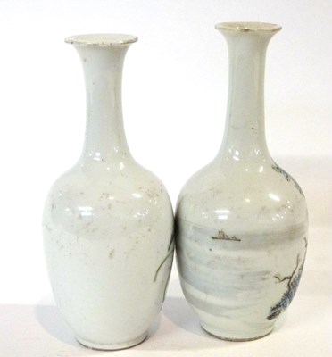 Lot 265 - A pair of small Chinese porcelain vases, Qing...
