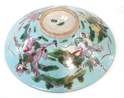 Lot 281 - A Chinese porcelain dish with famille vert...
