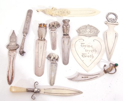 Lot 92 - Mixed Lot: eight hallmarked silver page...