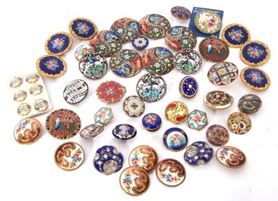 Lot 111 - Quantity of enamel and gilt metal buttons