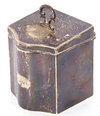 Lot 132 - George V silver small caddy in the form of a...