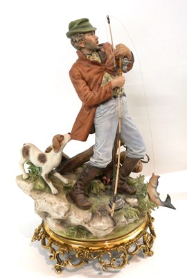 Lot 350 - A large Capodimonte style figure of a...