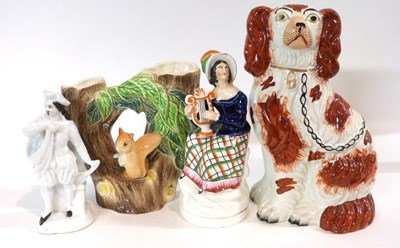 Lot 351 - Collection of Staffordshire wares including a...