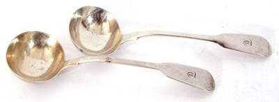 Lot 155 - Pair of Victorian Fiddle pattern ladles,...