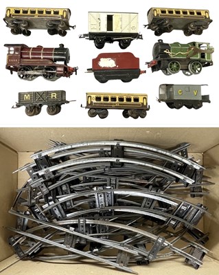 Lot 59 - A collection of Hornby 0 gauge tinplate...