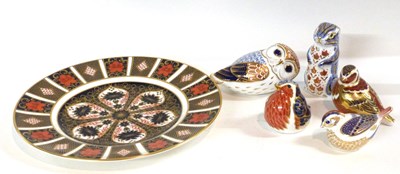 Lot 375 - A Royal Crown Derby dish with an Imari design...