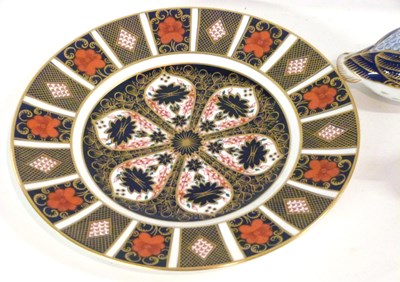 Lot 375 - A Royal Crown Derby dish with an Imari design...