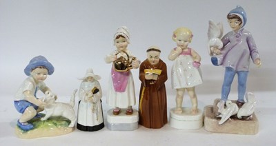 Lot 379 - Group of Royal Worcester child figures by...