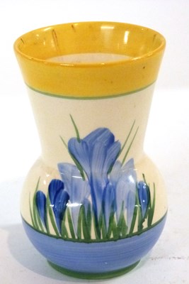Lot 392 - A small Clarice Cliff vase in the blue crocus...