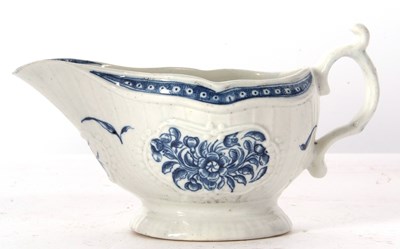 Lot 85 - A large Worcester sauce boat circa 1770 with...