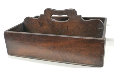 Lot 464 - A Georgian mahogany cutlery box formed of two...