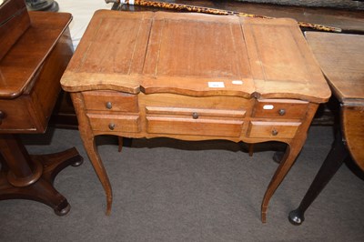 Lot 469 - Small continental walnut dressing table with...