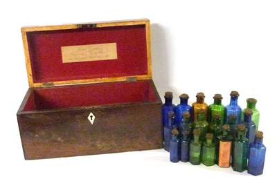 Lot 485 - 19th Century mahogany apothecary box set with...