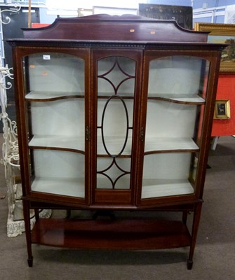 Lot 499 - An Edwardian mahogany framed display cabinet,...