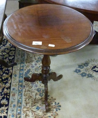 Lot 505 - A Victorian mahogany wine table with circular...