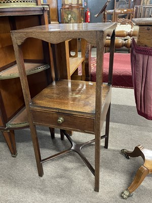 Lot 509 - A Georgian square formed mahogany wash stand...