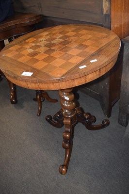 Lot 513 - A Victorian pedestal games table with a...