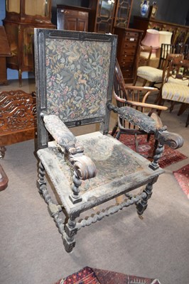 Lot 561 - Victorian gothic style throne type chair with...