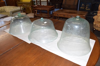 Lot 565 - Garden Interest - A group of three aqua glass...