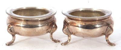 Lot 173 - Large pair of Georgian silver open salts, each...