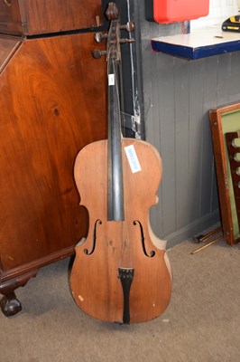 Lot 579 - An antique cello, no makers label noted, sold...