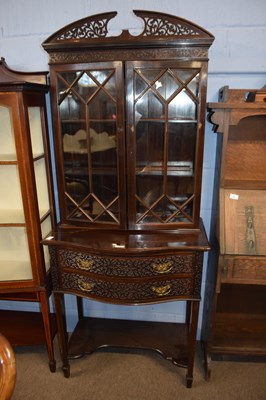 Lot 649 - Edwardian mahogany display cabinet with...