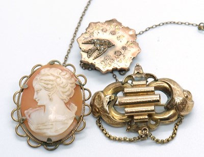 Lot 85 - Three brooches, to include a late Victorian...