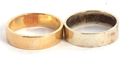 Lot 189 - Two unmarked wedding bands, one tests as...