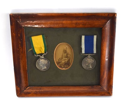 Lot 29 - Victorian British naval medal pair –...