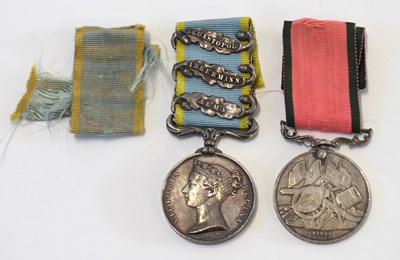 Lot 30 - Queen Victoria Crimea war medal pair,...