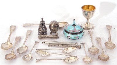 Lot 186 - Mixed Lot: Victorian silver egg cup, London...