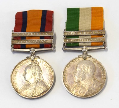Lot 38 - Victorian British Boer war medal pair...