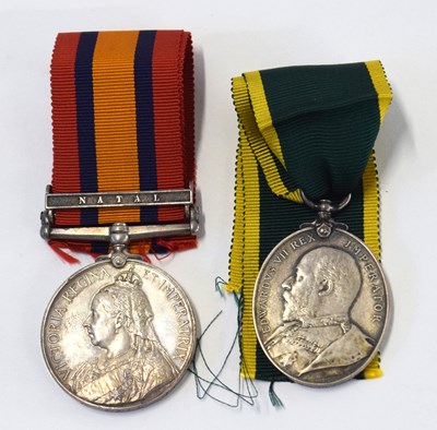 Lot 41 - Queen Victoria South Africa medal with Natal...