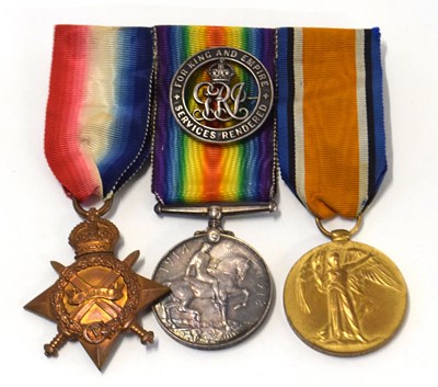 Lot 59 - First world war British medal trio, comprising...