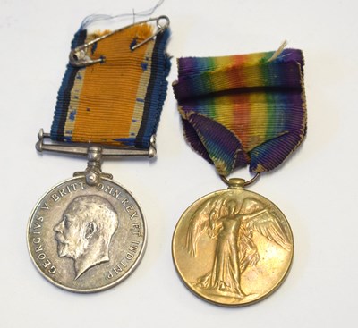 Lot 73 - First World War British medal pair consisting...