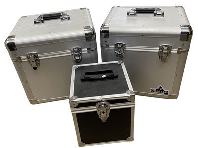 Lot 207 - Three vinyl storage cases.