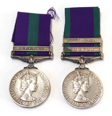 Lot 103 - Pair of Post War, ERII General Service Medals...
