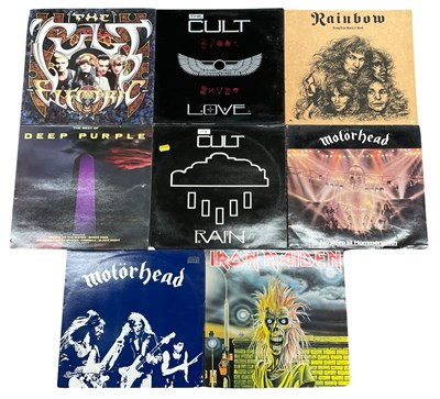 Lot 187 - Eight British heavy metal 12" vinyl LPs, to...
