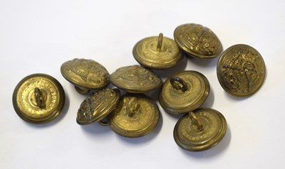 Lot 166 - Quantity of military buttons to include...