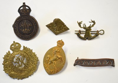 Lot 191 - Quantity of 17x various Canadian cap badges to...