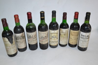 Lot 203 - Eight assorted red wines: Chateau Lafon-Rochet...
