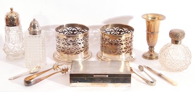 Lot 51 - Mixed Lot: hallmarked silver table cigarette...