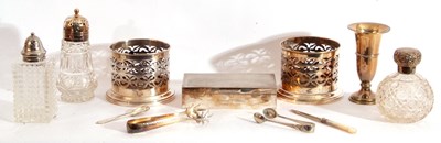 Lot 51 - Mixed Lot: hallmarked silver table cigarette...