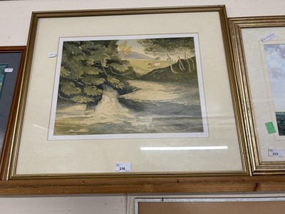 Lot 216 - Study of Cowgill Beck entering the River Dee,...