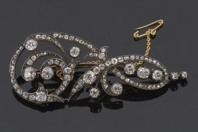 Lot 300 - A 19th century diamond brooch, comprised of...