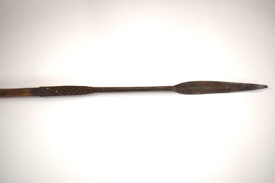 Lot 226 - Aboriginal / tribal throwing spear with animal...